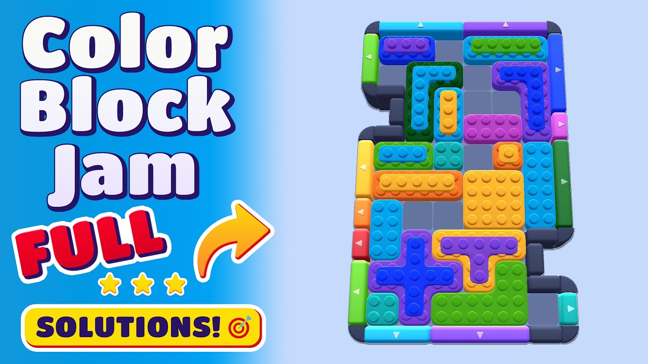 Color Block Jam Level 34 Walkthrough | Tips for VERY HARD Levels