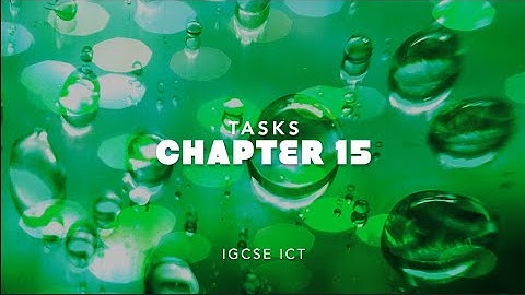 Chapter 15 Tasks