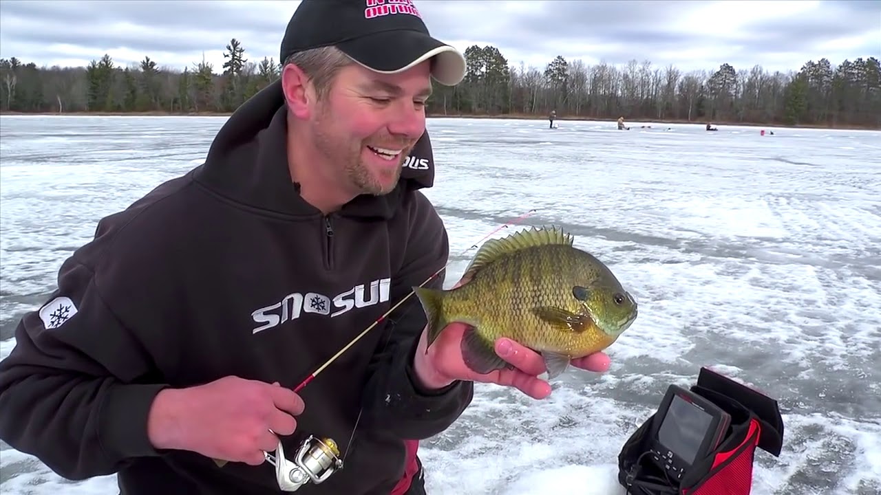 Ice Fishing Big Bluegills with Plastics for Skills to Catch Other Fish: In  Depth Outdoors TV 