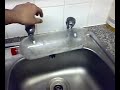 Mix water from two separate taps of hot & cold water