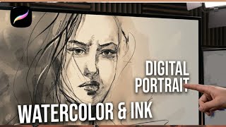 The Magic of Lines and Watercolor in Digital Art✨