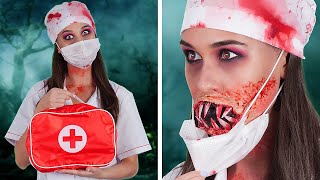 INTRUFOLARSI A UNA FESTA DI HALLOWEEN || Terrificanti trucchi e costumi su 123 GO! SCHOOL screenshot 2
