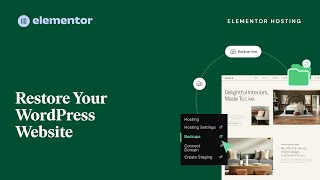 manage wordpress website backups and restore on elementor hosting