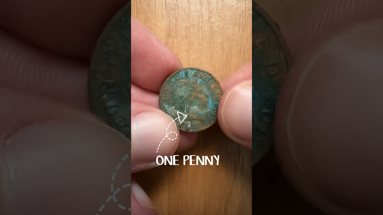 Satisfying coin cleaning ASMR one penny 