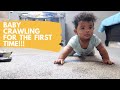 MY 7 MONTH OLD BABY CRAWLING FOR THE FIRST TIME!