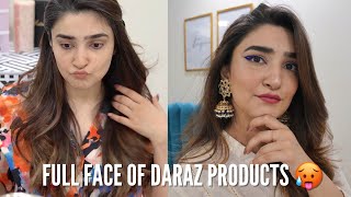 EID MAKEUP USING ONLY DARAZ PRODUCTS