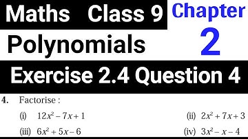 Maths Class 9 Chapter 2 Polynomials Exercise 2.4 Question 4 | JP Sir