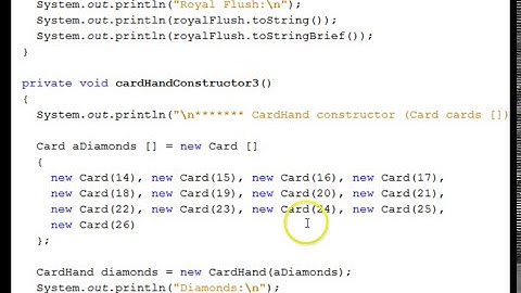Java Creating Classes Card Game Part 3: CardHand