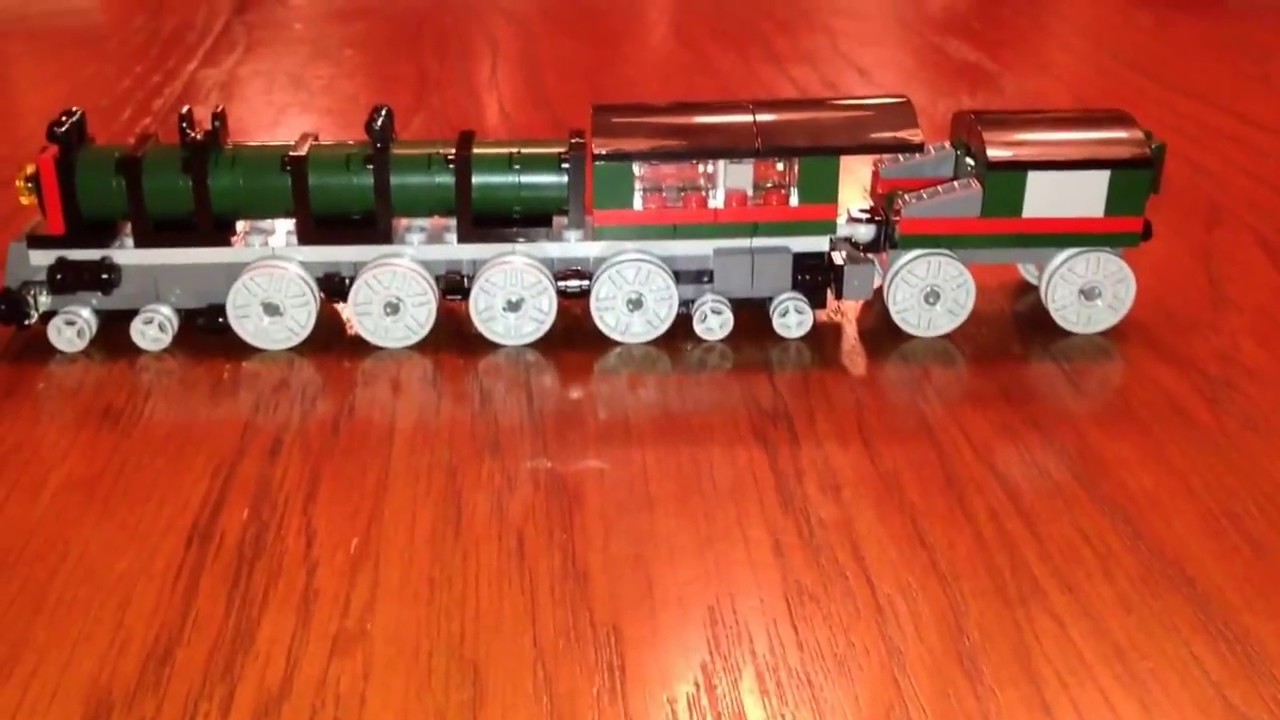 Mini LEGO 4-8-4 Locomotive Train With Tender - YouTube