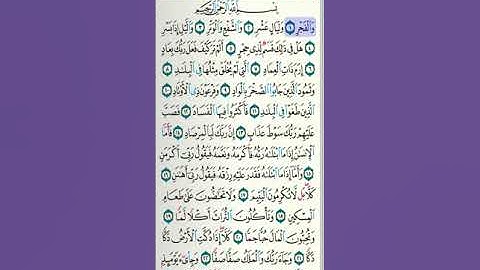 سورة الفجر ١ - ٨