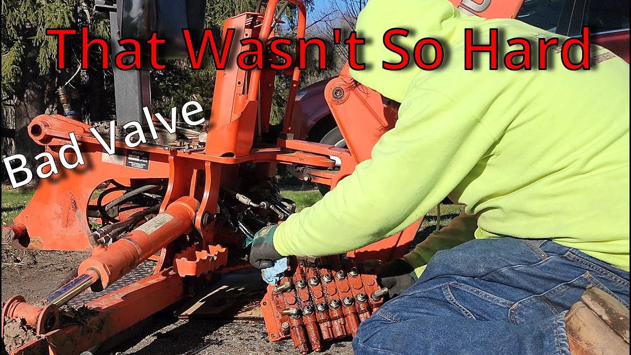 Fixing The Busted Backhoe - YouTube