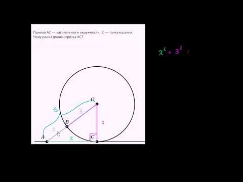 Задачи с касательными к окружности. Пример 3.  | Окружность |  Геометрия