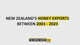 Data Stories: New Zealand&#39;s Honey Exports between 2001 and 2023: Exported Value and Quantity