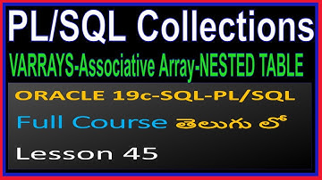 PL SQL Collections in Oracle - ORACLE SQL & PL/SQL Full Course in Telugu-Lesson 45