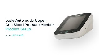 Lazle JPD-HA101 Automatic Upper Arm Blood Pressure Monitor - Product Setup.