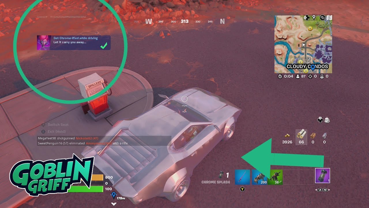 How to Get Chrome-ified while driving | Fornite The Herald Questline