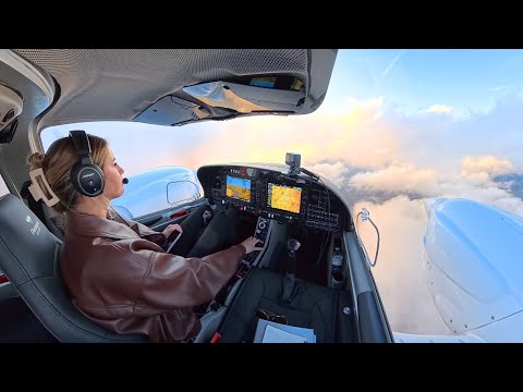 Sunset to Nightfall in a Diamond DA42