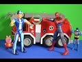 Peppa Pig Spiderman Sportacus FIGHT lazy town Batman Imaginext Fire engine WOW