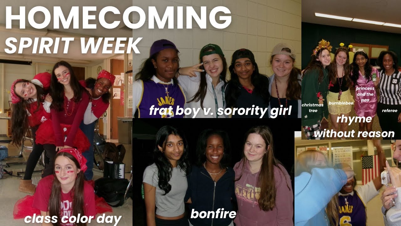HOMECOMING SPIRIT WEEK VLOG *junior year*  | dress up days + pep rally + bonfire 