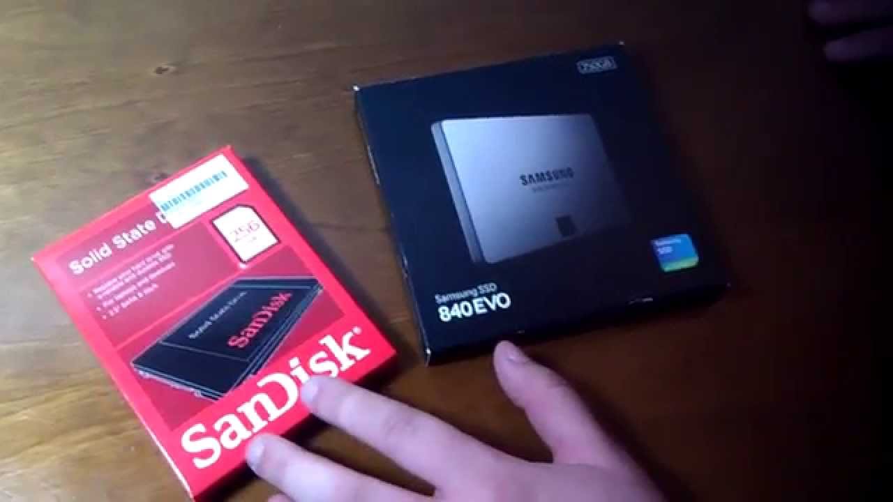 SanDisk SSD 256 GB 2.5" & Samsung SSD 840 EVO 250GB 2.5" Unboxing - YouTube