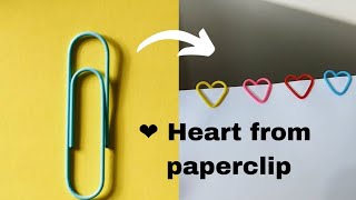 #Paperclip 📎 heart/ how to make heart from paper clips/#clipart YouTube shorts/ #shorts