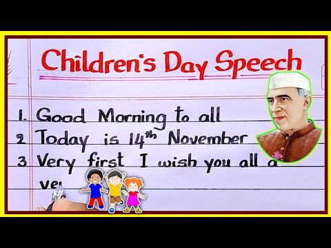 children's Day speech children's Day speech in english