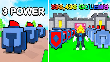 I Built MAX LEVEL Golem Army Tycoon and Defeated EVERYONE in Roblox!
