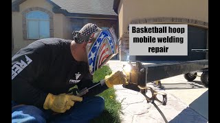 Basketball hoop mobile welding repair