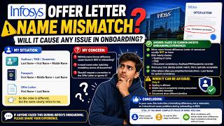 Infosys Offer Letter Name Mismatch Will It Cause Any Issue in Onboarding? Document Uploading Process