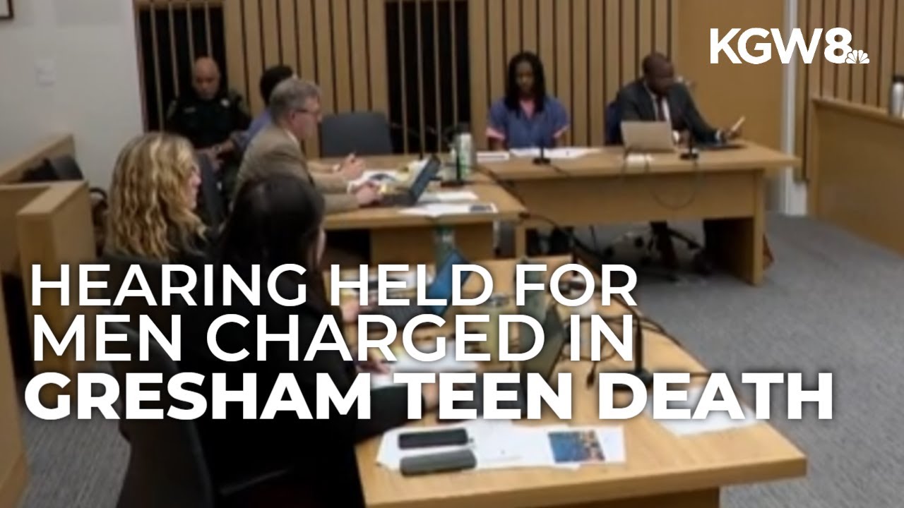 Bail hearing held for two men charged in death of Gresham teen - YouTube