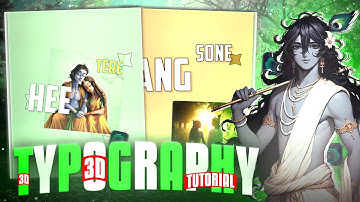 3D Typography - Motion Video Editing Tutorial