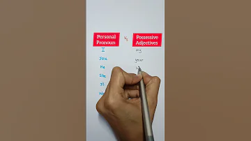 Personal Pronouns Vs Possessive Adjectives English Grammar 