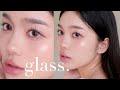 Dewy glass skin makeup  grwm