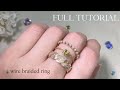 【簡単✨】ワイヤー4本で作る✨編み込みリングの作り方💍｜20ga・22ga‖ How to make a braided ring with 4 wires💍