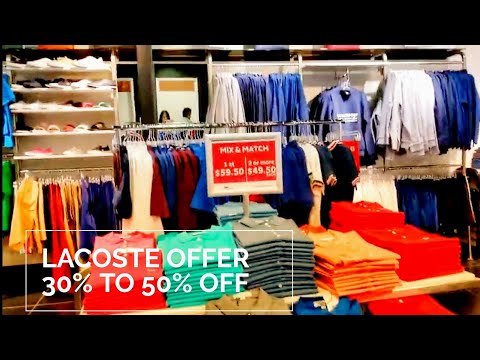 LACOSTE OUTLET - 30% TO 50% OFF - YouTube