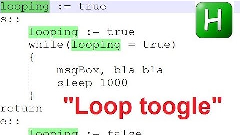 Autohotkey loop toggle