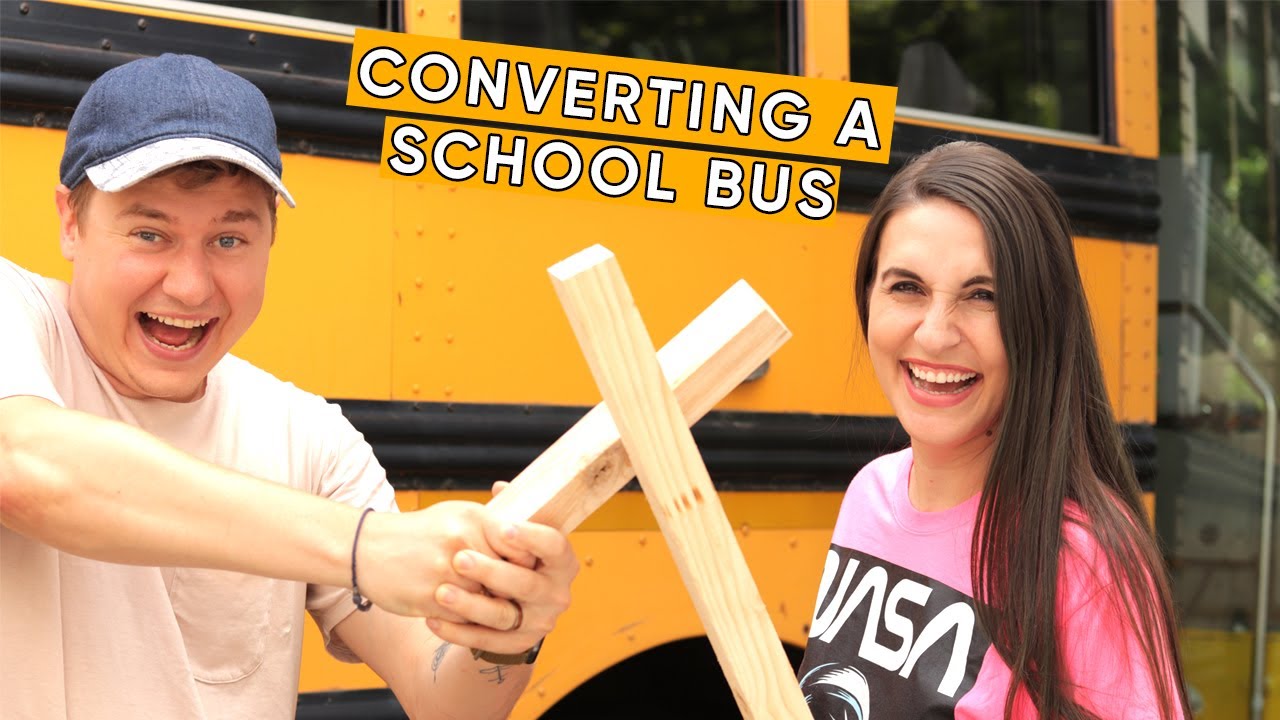 Building A Tiny House On Wheels - Bus Conversion | Framing Walls On A Skoolie