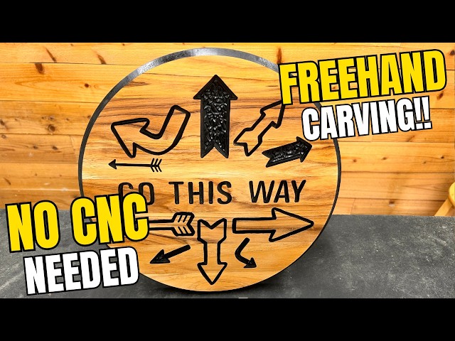 Freehand Carving A Wood Sign - No CNC Needed!! - YouTube