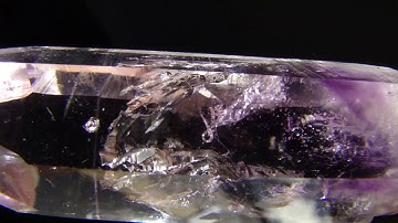 Enhydro Quartz - moving bubbles in amethyst crystal - Brandberg, Namibia