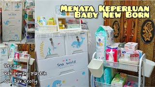 MENATA KEPERLUAN BABY NEW BORN, REVIEW Lemari Plastik dan Rak Trolly Part 3