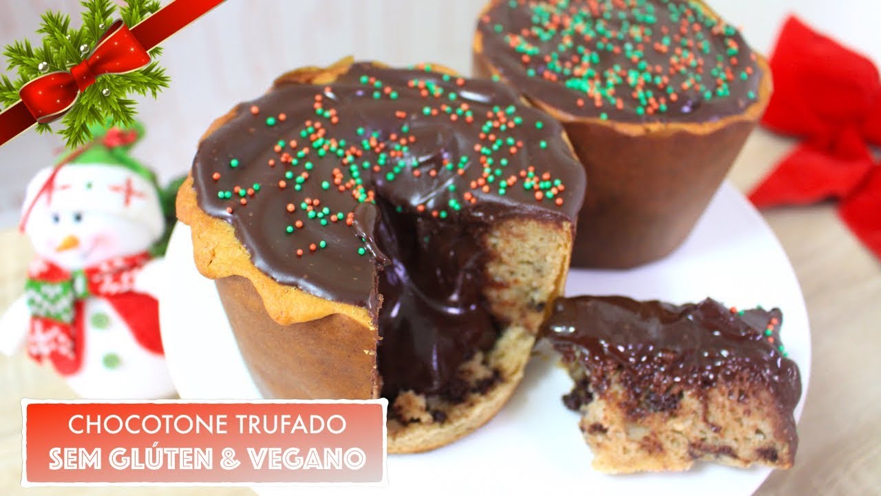 CHOCOTONE TRUFADO SEM GLÚTEN E  VEGANO (SEM LACTOSE/SEM OVO) #542 | Receitas da Mussinha
