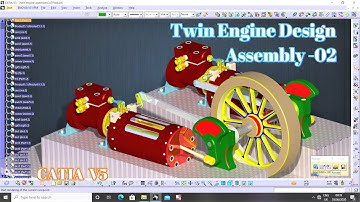 Twin Engine Design  In Catia | Assemble Part -02| Advanced Assembly | CATIA TUTORIALS In 2021