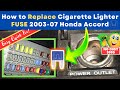 How to Replace the Cigarette Lighter Fuse in a 2003-07 Honda Accord Easy &  Quick DIY Fix!