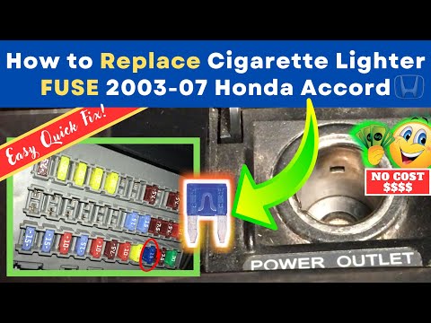 How to Replace Cigarette Lighter Fuse 2003-07 Honda Accord Easy & Quick DIY Fix!