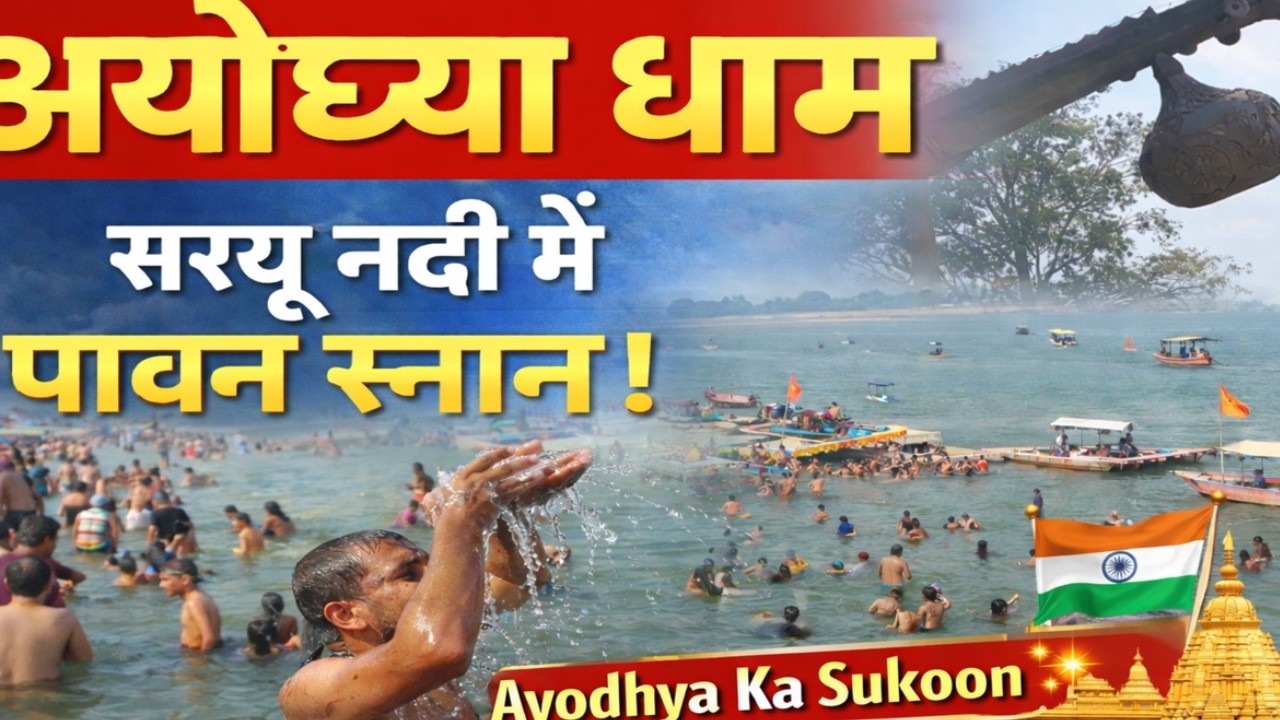 Ayodhya Dham: Saryu Nadi Mein Pavan Snan! 🚩| Ayodhya Vlog | Jai Shree Ram | Ayodhya Yatra | Saryu |