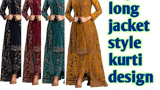 Long jacket style kurti design | Jacket kurti screenshot 3