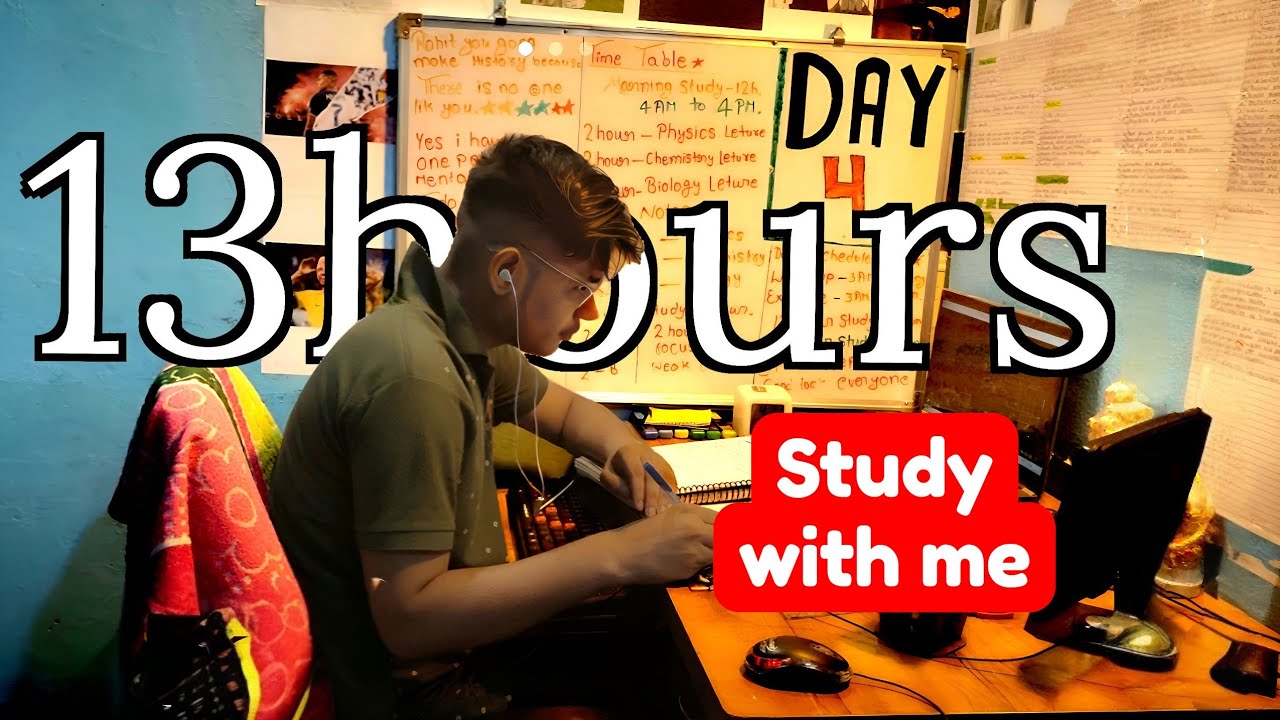 🎧 LIVE Study With Me (part.1) (13 Hours) 📚 | Pomodoro 120/10 | Rainy UK Ambience 🌧️ | Deep Work
