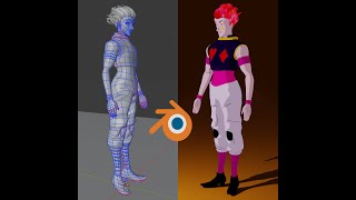 3D Anime Character in Blender Hisoka
