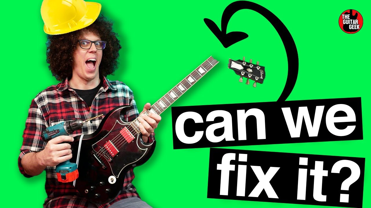 Gibson SG had its headstock broken off TWICE - Guitar Repair