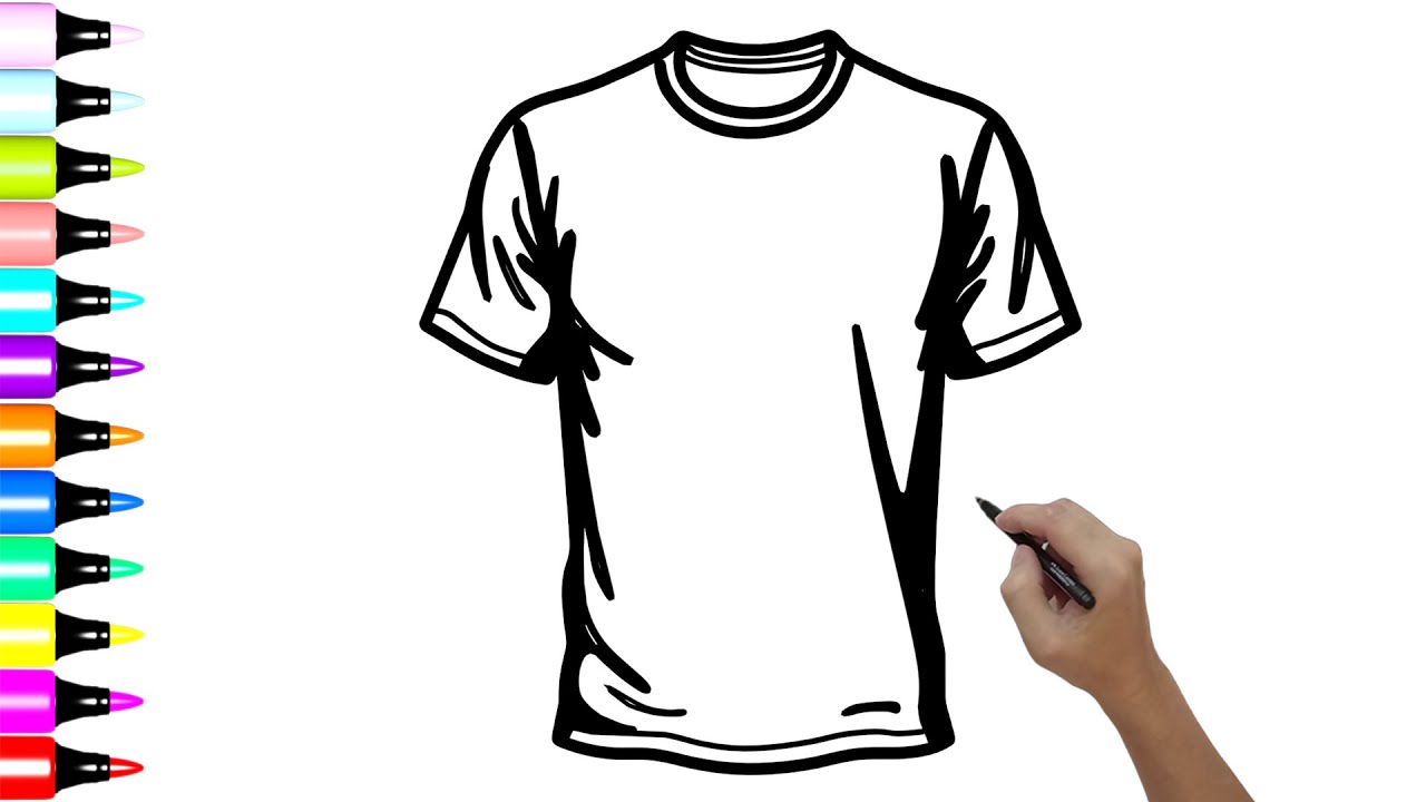 HOW TO DRAW T-SHIRT | EASY DRAWING STEP BY STEP - YouTube
